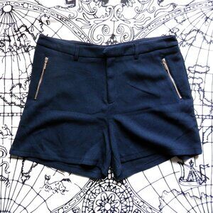 Kiabi || Navy High Waist Waffle Knit Shorts